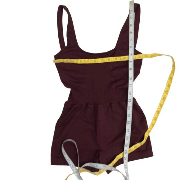 Free People Good Karma Runsie Red Purple Wine XS S - Picture 11 of 14